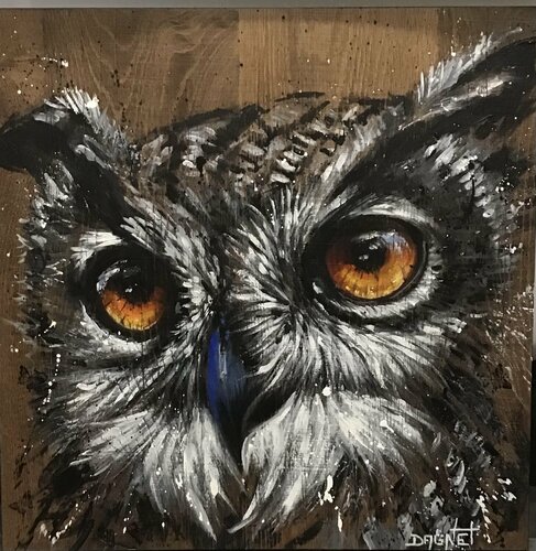 Grand duc van Fabienne Dagnet, Schilderij te koop op Singulart