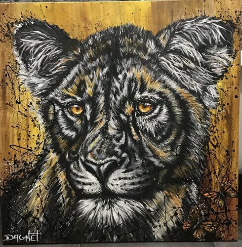 Lionne di Fabienne Dagnet, Pittura in vendita su Singulart