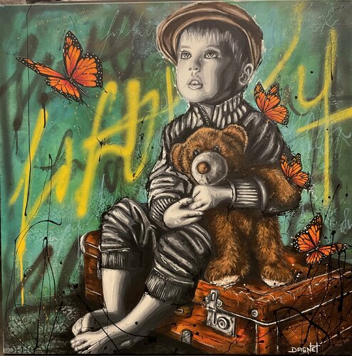 Child’s dream de Fabienne Dagnet, Pintura a la venta en Singulart