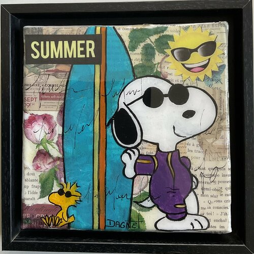 Snoopy summer di Fabienne Dagnet, Pittura in vendita su Singulart