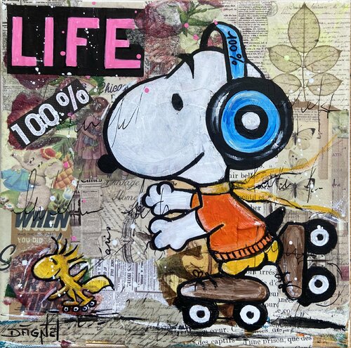 Snoopy life di Fabienne Dagnet, Pittura in vendita su Singulart