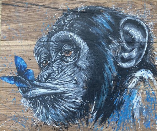 The butterfly monkey di Fabienne Dagnet, Altri media in vendita su Singulart