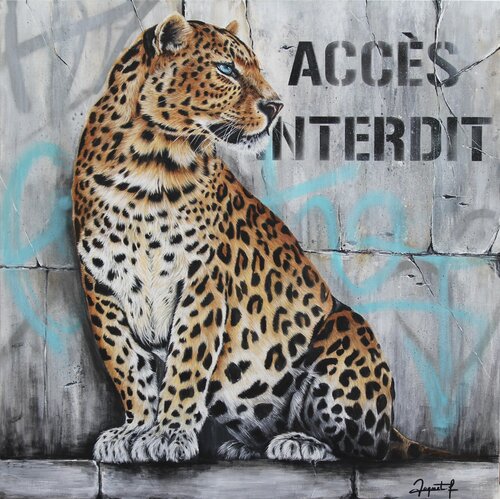 Street jaguar de Fabienne Dagnet, Pintura a la venta en Singulart