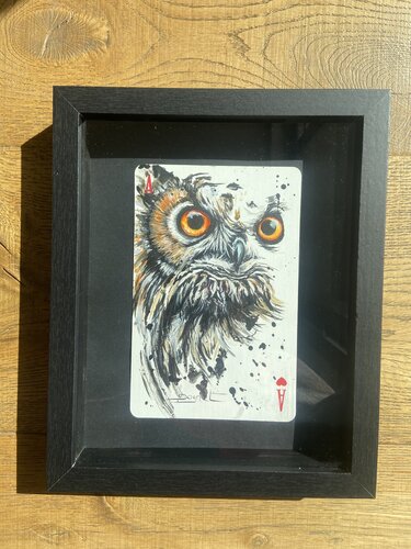 Grand duc tarot de Fabienne Dagnet, Pintura a la venta en Singulart