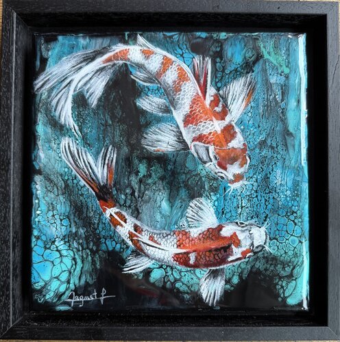 Koi 2 de Fabienne Dagnet, Pintura a la venta en Singulart