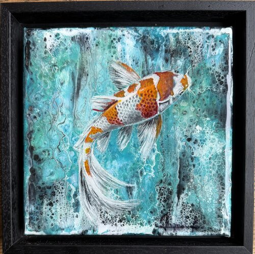 Koi 1 van Fabienne Dagnet, Schilderij te koop op Singulart