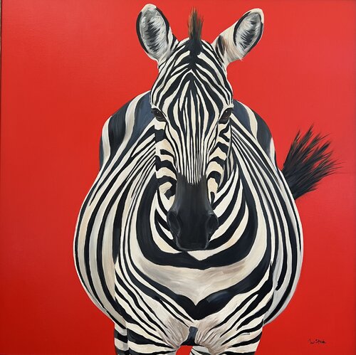 Mountain Zebra van Weatherly Stroh, Schilderij te koop op Singulart