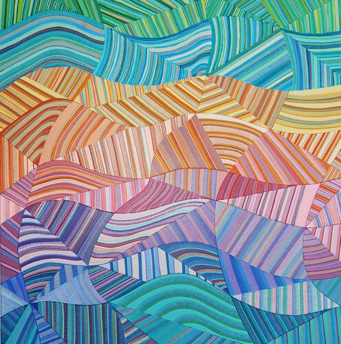 Patchwork of life by Diana Large, Painting for Sale on Singulart