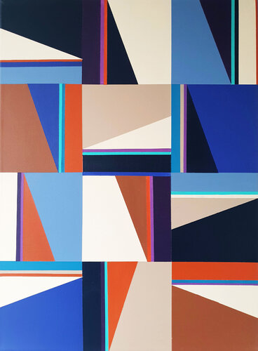 Playful squares von Diana Large, Malerei kaufen auf Singulart