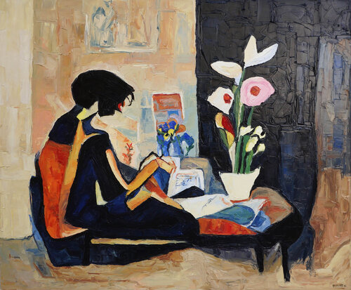 Between Light and Shadow by Christos Baloukos, Painting for Sale on Singulart