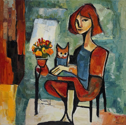 Silent Companion by Christos Baloukos, Painting for Sale on Singulart