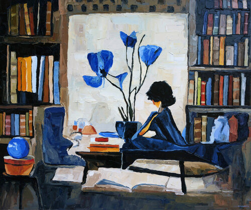 Where Thoughts Bloom par Christos Baloukos, Peinture en vente sur Singulart