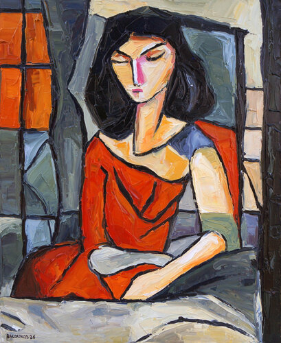 Red Silence by Christos Baloukos, Painting for Sale on Singulart