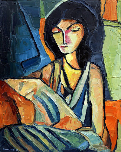 Held Within di Christos Baloukos, Pittura in vendita su Singulart