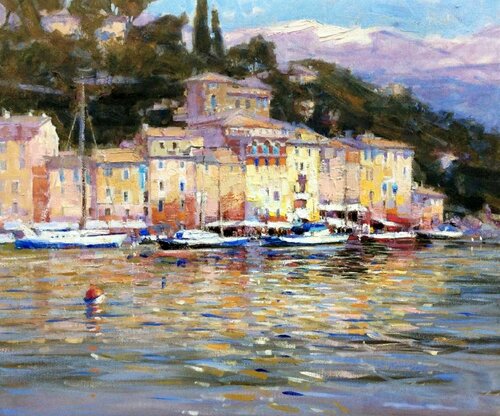 Italian landscape. di Lara Vald, Pittura in vendita su Singulart