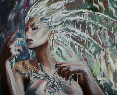 The Snow Queen. van Lara Vald, Schilderij te koop op Singulart
