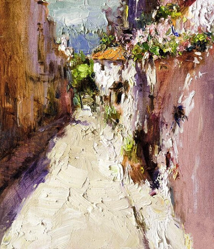 Lanes of the old town. by Lara Vald, Painting for Sale on Singulart