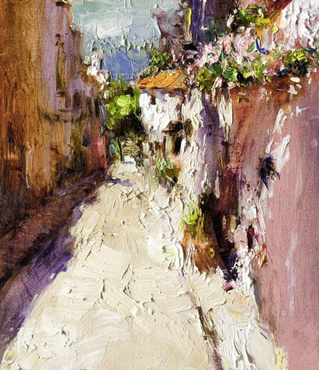 Lanes of the old town. Lara Vald Dipinto originale in vendita