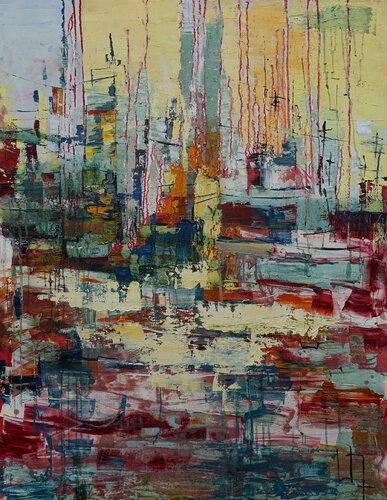 Sunset in the port van Mariam Dashtoyan, Schilderij te koop op Singulart