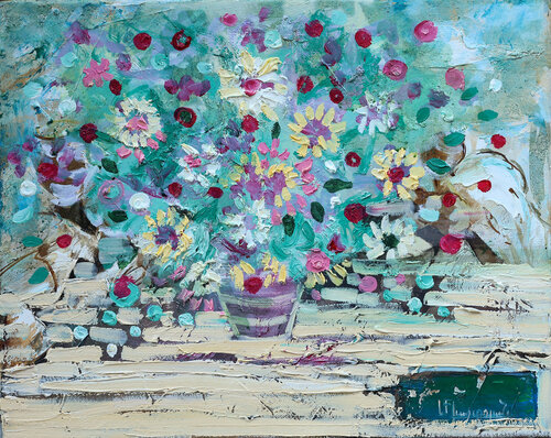 Endless Spring at the Edge of a Dream van Mariam Dashtoyan, Schilderij te koop op Singulart