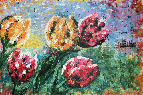 The Taste of Tulips van Elise Eekhout, Schilderij te koop op Singulart
