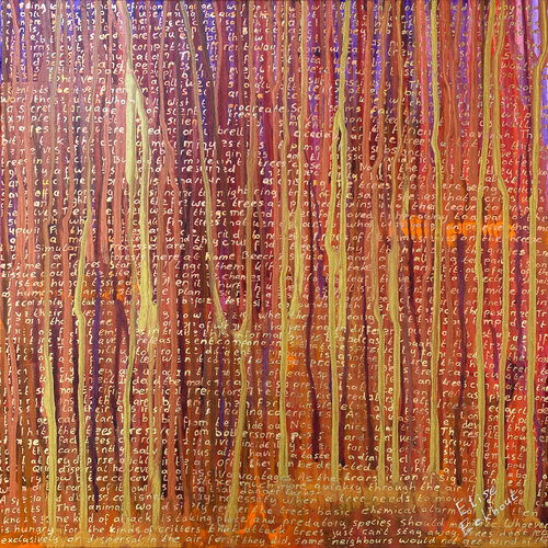 Hidden Life 01 | Forest trees in autumn colors di Elise Eekhout, Pittura in vendita su Singulart