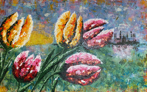 The Taste of Tulips 02 van Elise Eekhout, Schilderij te koop op Singulart