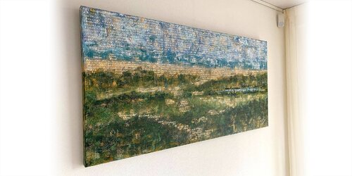Missing Land 03 | Abstract Sea Landscape van Elise Eekhout, Schilderij te koop op Singulart