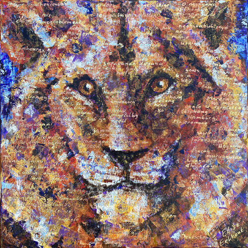 Igonyama | Portret of a Lion van Elise Eekhout, Schilderij te koop op Singulart