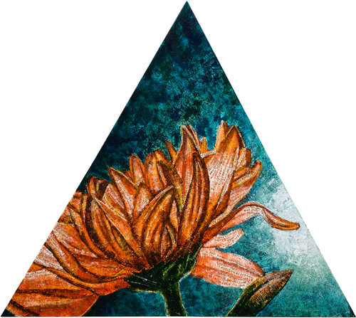 Arcadia Orange | Autumn Flower van Elise Eekhout, Schilderij te koop op Singulart