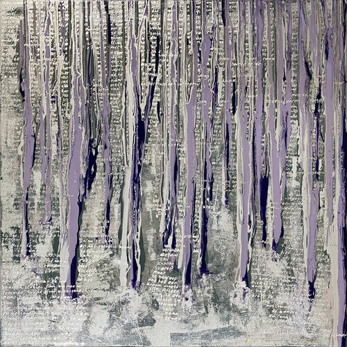 Winter 01 | abstract winter forest di Elise Eekhout, Pittura in vendita su Singulart