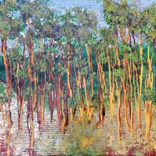 Rainlight 01 | forest in spring von Elise Eekhout, Malerei kaufen auf Singulart