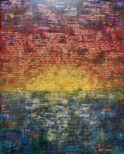 Tales Untold 01 | Sunset at Sea van Elise Eekhout, Schilderij te koop op Singulart