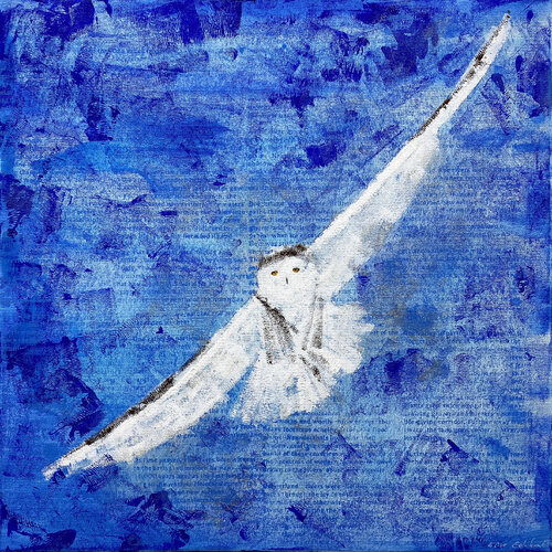 Snow Owl 05 | Doggerland by Elise Eekhout, Painting for Sale on Singulart