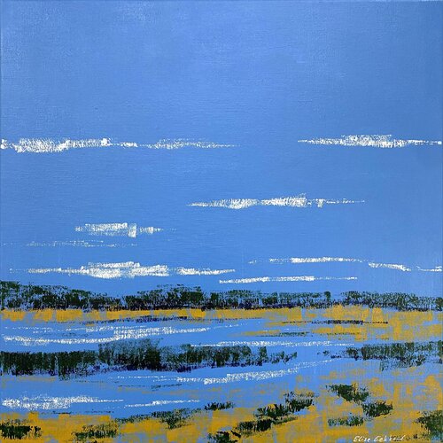 Traces of a Lost World 02 | Blue Abstract Landscape Elise Eekhout