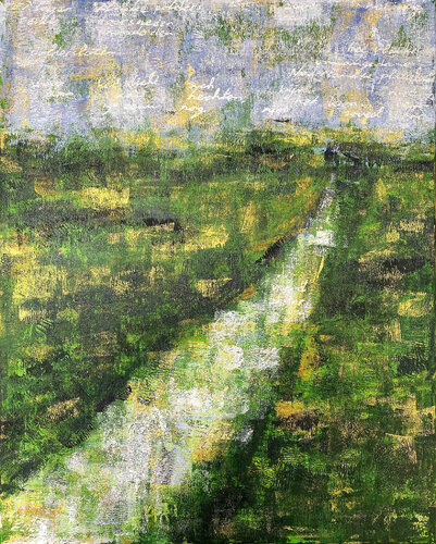 Dutch Landscape | Escaped Land 13 van Elise Eekhout, Schilderij te koop op Singulart