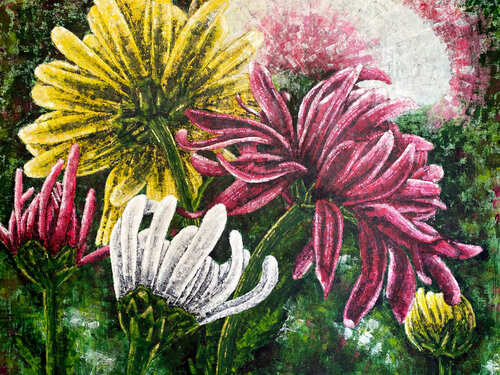 Slumber 01 | chrysanthemum floral by Elise Eekhout, Painting for Sale on Singulart