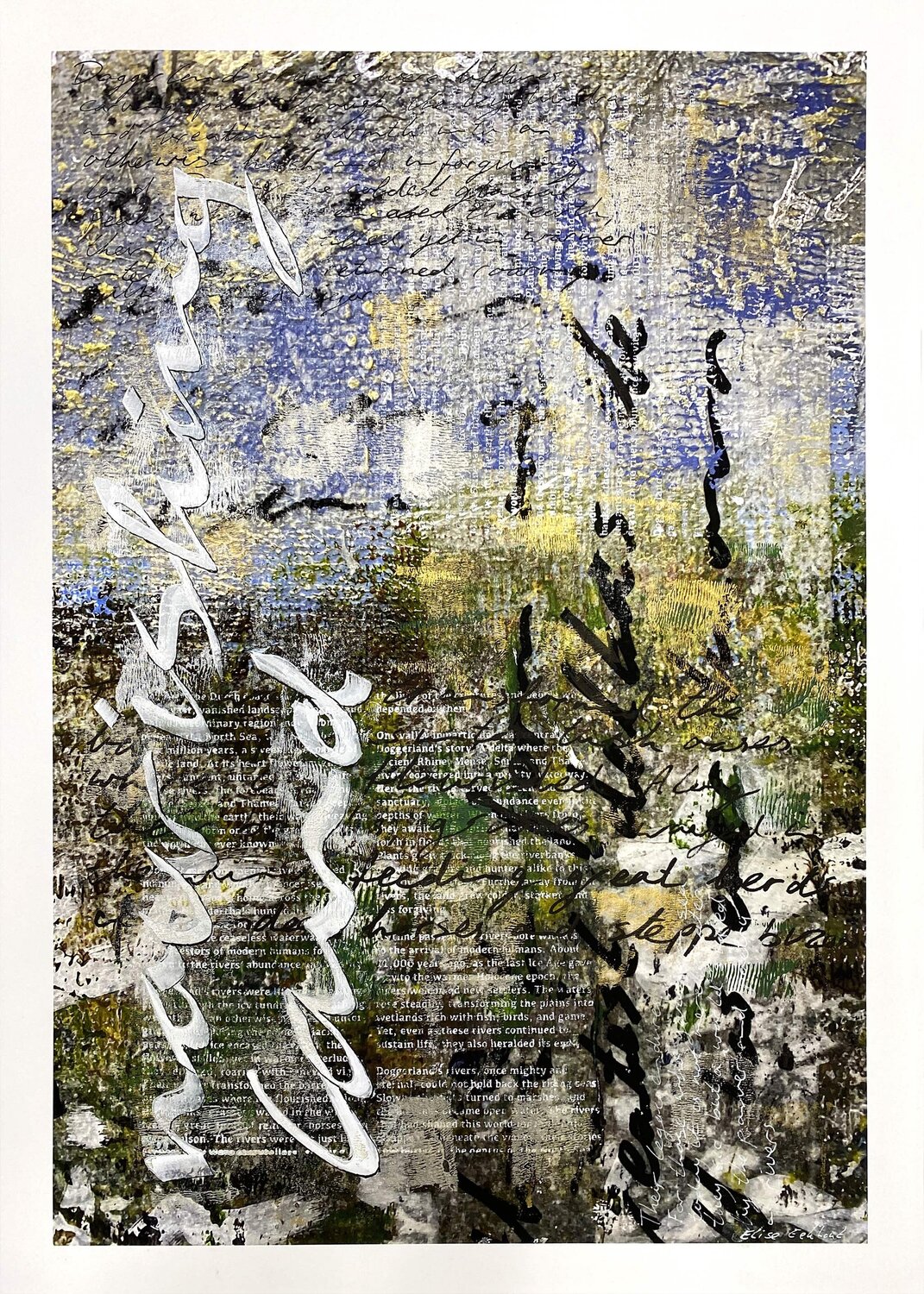 Doggerland's Drowned Rivers | Nourishing Land Elise Eekhout Originalgemälde zu verkaufen