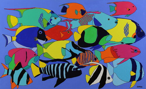 "Grote Vissen" di Sophia Heeres, Pittura in vendita su Singulart