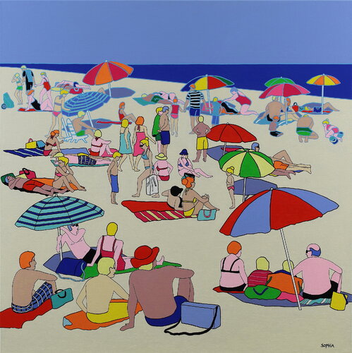 "Aan Zee"/ At the Sea von Sophia Heeres, Malerei kaufen auf Singulart