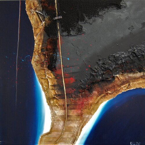 "Landscape from Google earth - penisola" von Fulvio Dot, Malerei kaufen auf Singulart