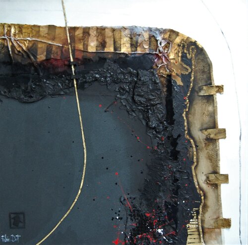 "Landscape from Google earth - Stromboli" di Fulvio Dot, Pittura in vendita su Singulart