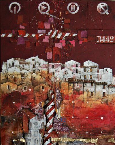 "Iconica in rosso" par Fulvio Dot, Peinture en vente sur Singulart