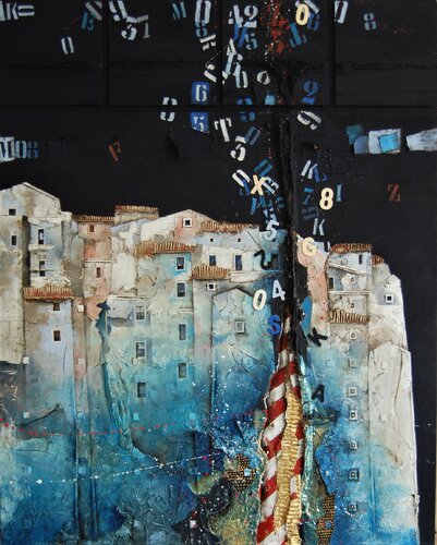 "Iconica in blu" par Fulvio Dot, Peinture en vente sur Singulart