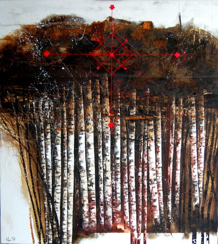 il filo rosso (criptico n.2) par Fulvio Dot, Peinture en vente sur Singulart