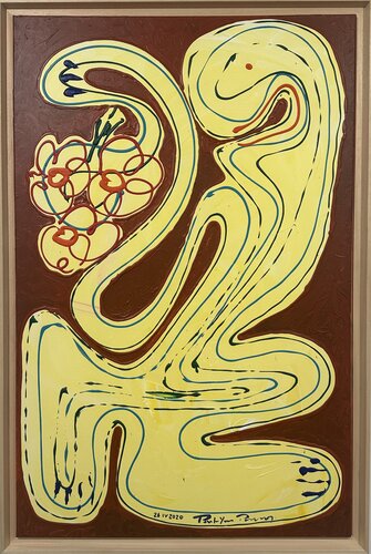 The man who gives flowers by Paul Yves POUMAY, Painting for Sale on Singulart
