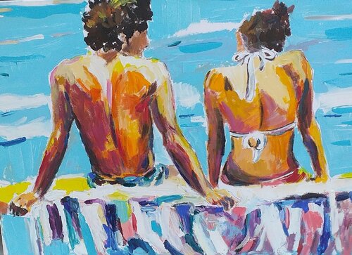 Couple at the Sea  ("Sea") von Maria (Masha) Potapenkov, Malerei kaufen auf Singulart