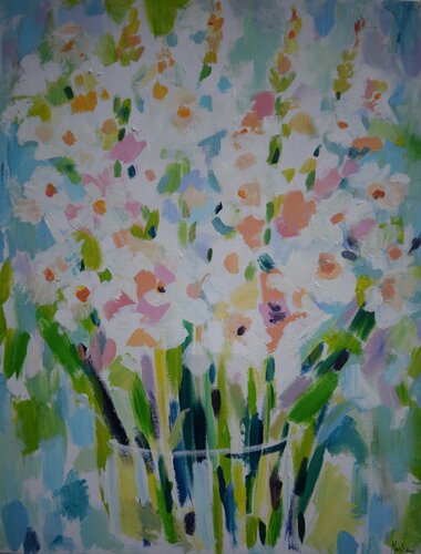 Fondness (Gladioluses) von Maria (Masha) Potapenkov, Malerei kaufen auf Singulart