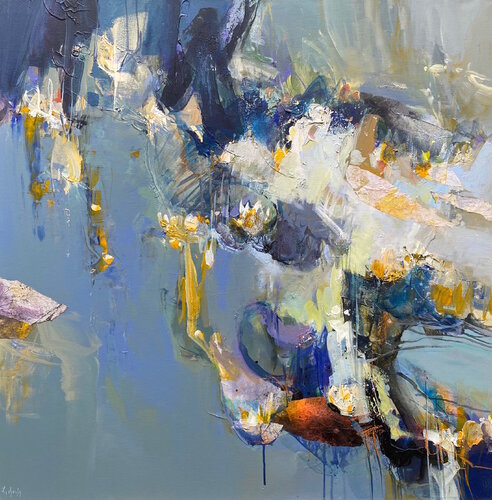 Série nympheas van Lionel Chevalier, Schilderij te koop op Singulart