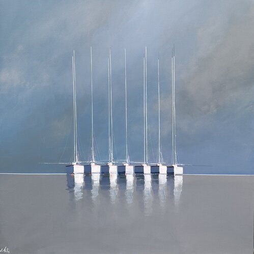 Lignes blanches van Lionel Chevalier, Schilderij te koop op Singulart